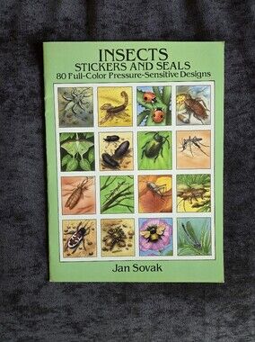 Insects Stickers And Seals Jan Sovak Dover Publications Vintage Paper Unused